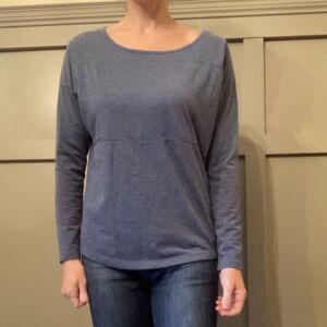 PRANA Blue Cozy Long Sleeve Sweatshirt Tee Size XS